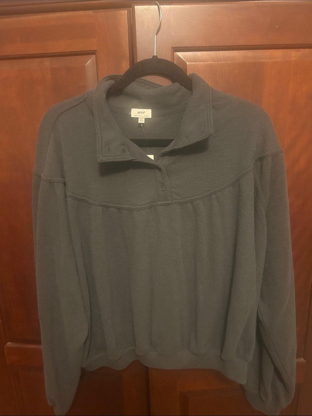 aerie Charcoal Grey French Terry Pullover